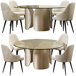 Dining Table Set – 3D – 041