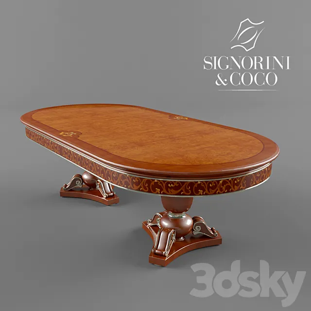 Dining table Signorini & Coco Bellagio 3DS Max Model