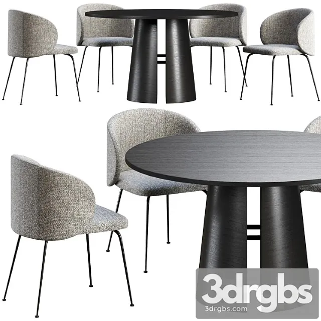 Dining table teulat cep + chair la forma minna