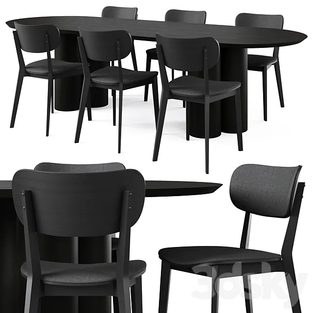 Dining Table TOWNSVILLE and Chair KATO 3ds Max