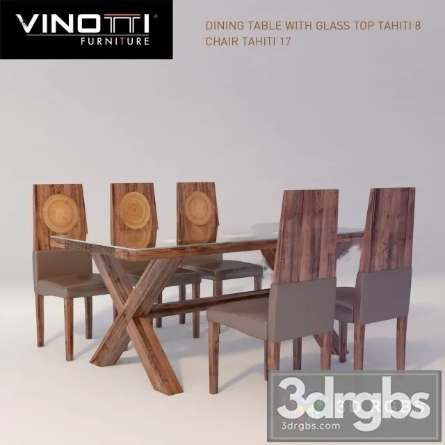 Dining Table With Glass Top Tahiti 8 3dsmax Download