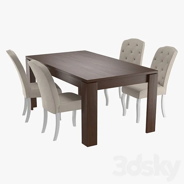 Dinner table 3DS Max Model