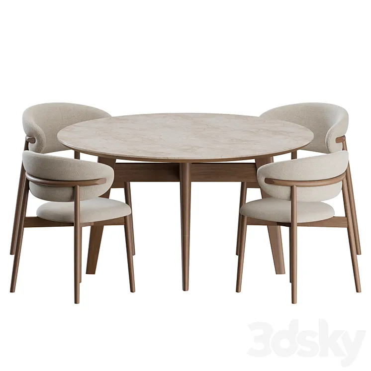 Dinning Set 01 by Calligaris 3DS Max