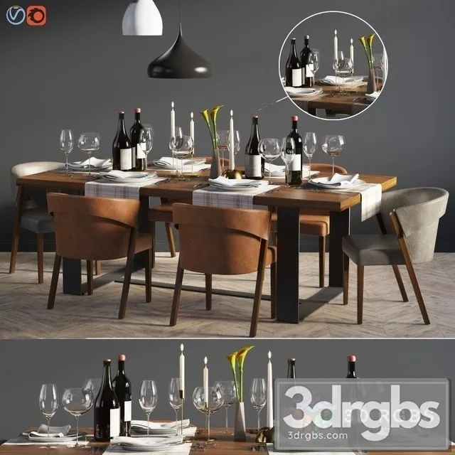 Dinning Set 04 3dsmax Download