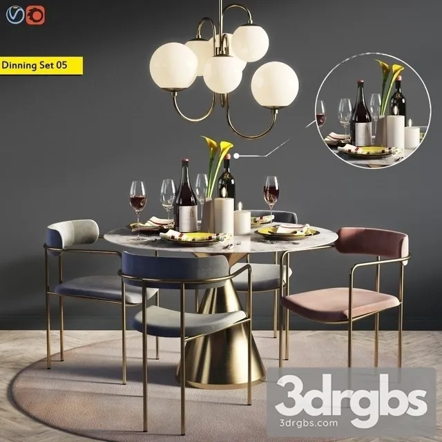 Dinning Set 05 3dsmax Download