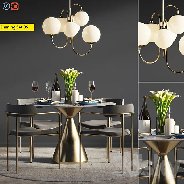 Dinning Set 06 3DSMax File