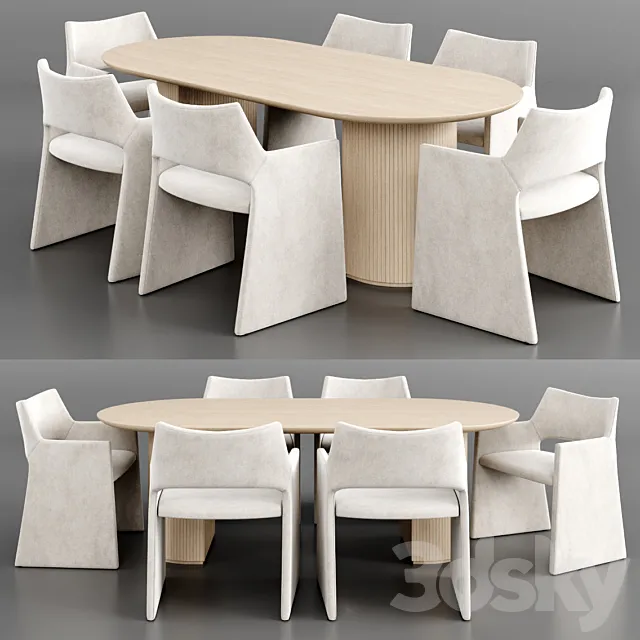 Dinning set 24 3DS Max Model