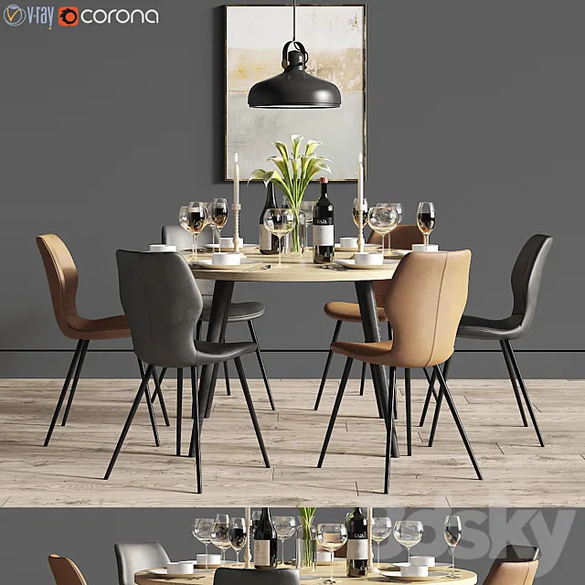 Dinning Set 27 3DS Max Model