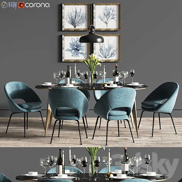 Dinning Set 30 3DSMax File