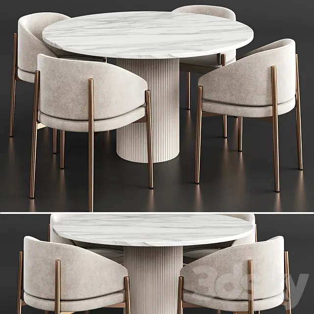 Dinning set 4 3ds Max