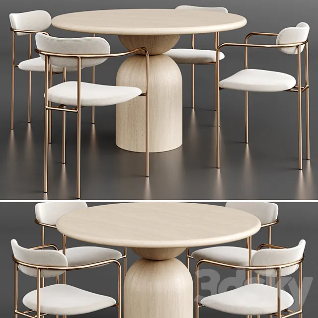 Dinning set 9 3DS Max Model