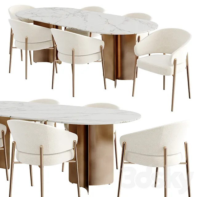 Dinning Set 97 3ds Max