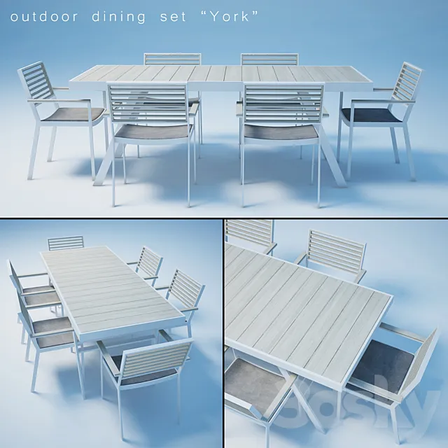 dinning set york 3DS Max Model