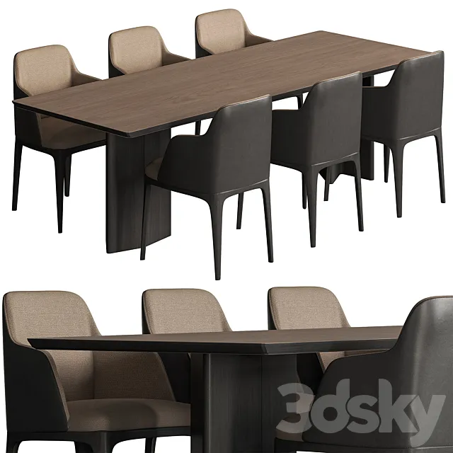 Dinning Table Set 49 3dsMax Model