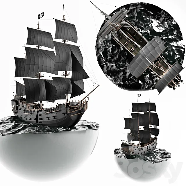 Diorama “Black Pearl” (Black Pearl) 3DSMax File