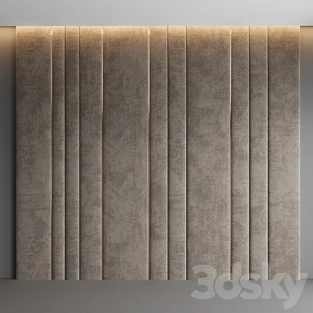 Dirty Beige Velvet Panel 3DS Max Model