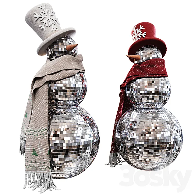 DISCO SNOWMAN 3ds Max