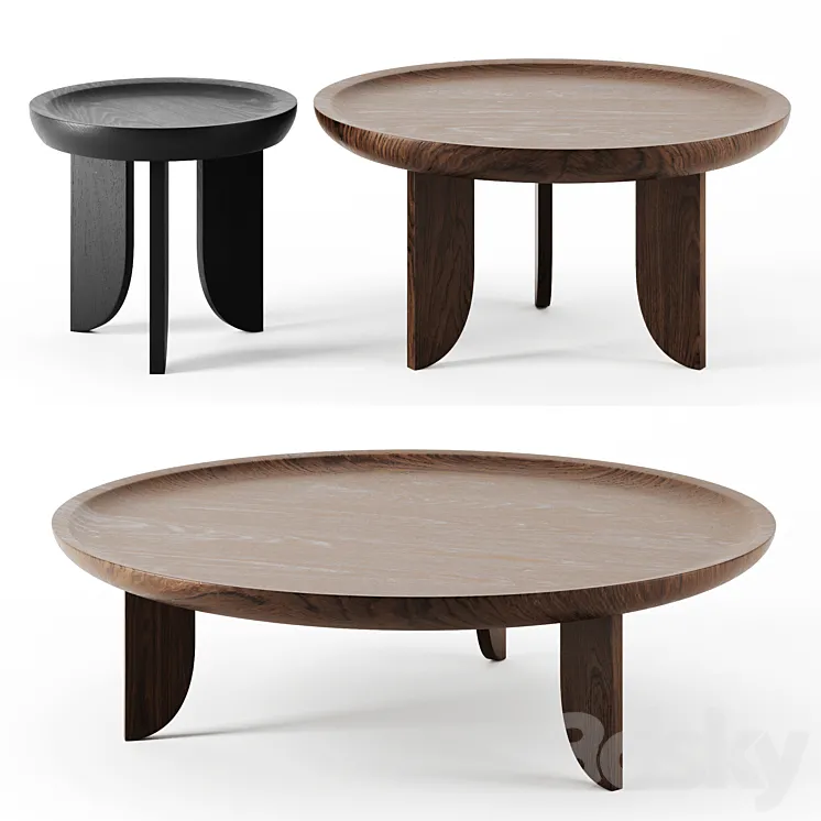 Dish tables by Grain 3DS Max