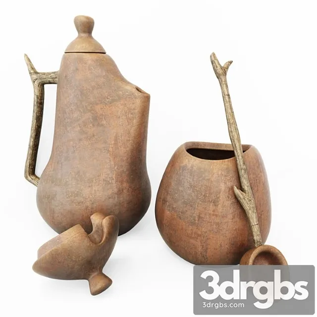 Dishes jug clay small n1