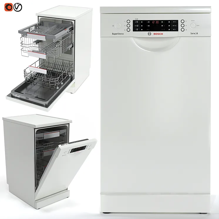 Dishwasher Bosch SuperSilence SPS66TW11R 3DS Max