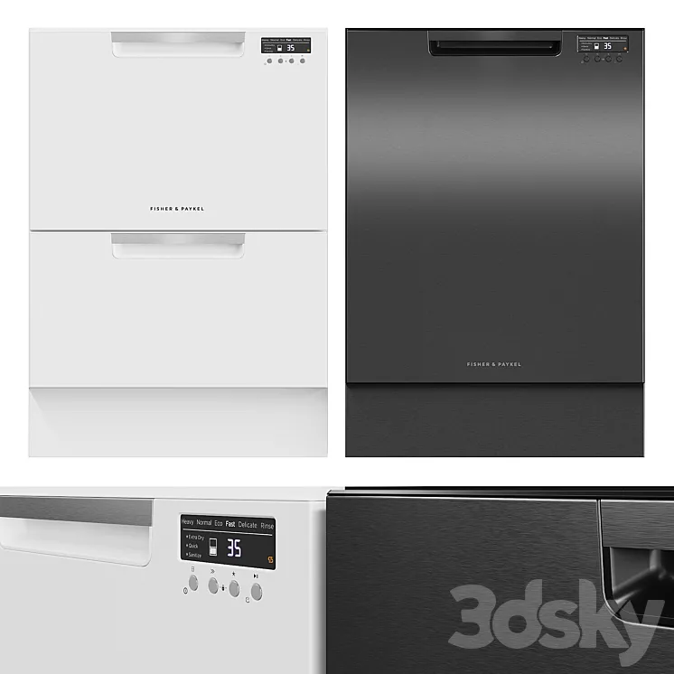 Dishwasher Fisher & Paykel DD60DAW9 DW60FC2W1 DW60UC6B 3DS Max