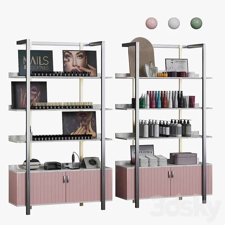 Display rack for cosmetic products 3DS Max Model