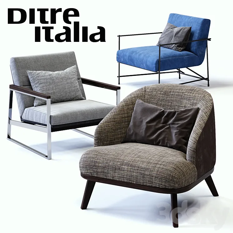 Ditre Italia Armchairs Set 3DS Max