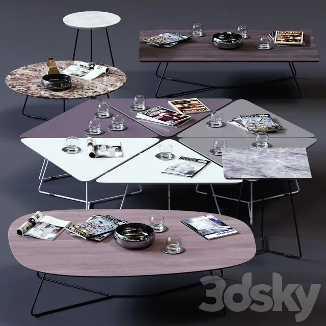 Ditre Italia Coffee Tables Set 02 3dsMax Model