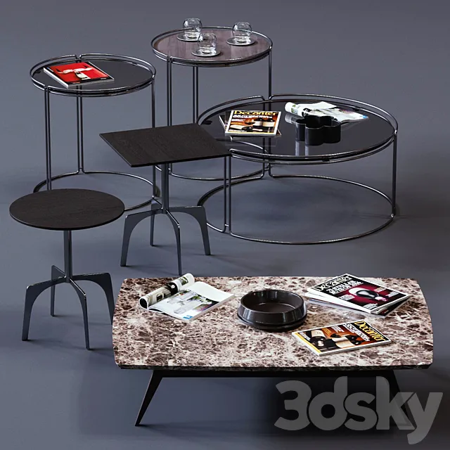 Ditre Italia Coffee Tables Set 03 3ds Max