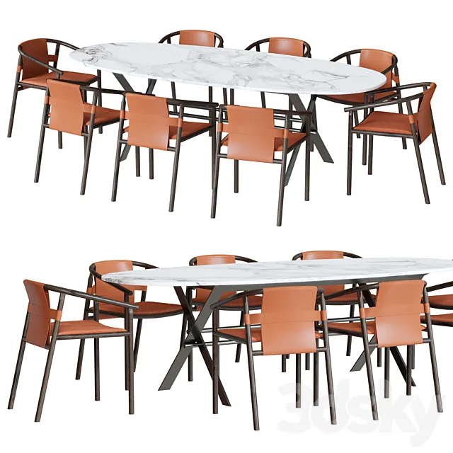 Ditre Italia Dining Group 3ds Max