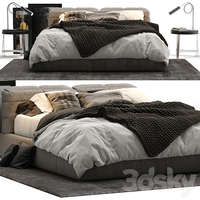Ditre Italia Dunn Bed 3ds Max
