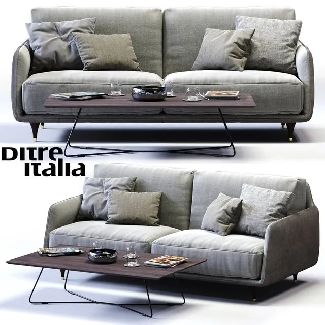 Ditre Italia ELLIOT 2-er Maxi Sofa 3dsMax Model