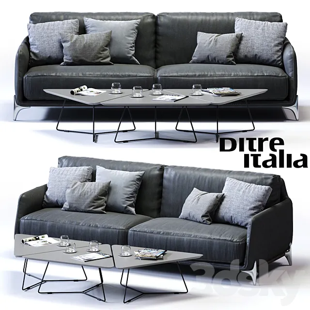 Ditre Italia ELLIOT 3-er Maxi Sofa 3ds Max