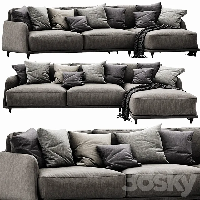 Ditre Italia Elliot Chaise Lounge 3DS Max Model