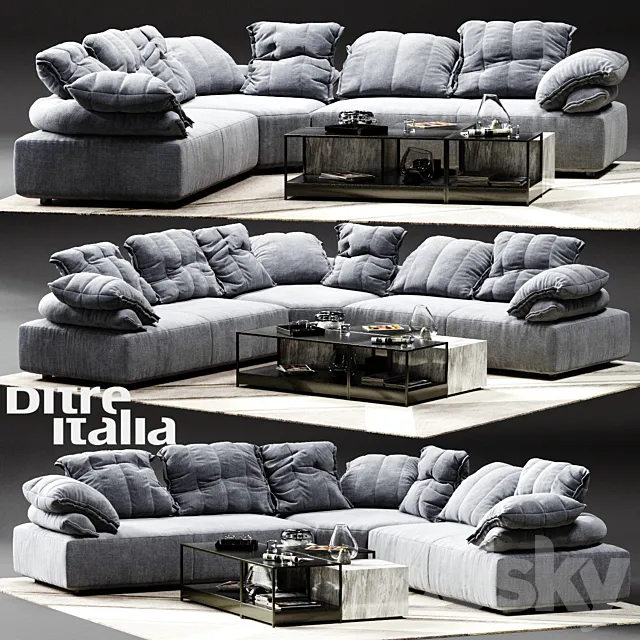 Ditre Italia Flick-Flack Corner Sofa 3DS Max Model