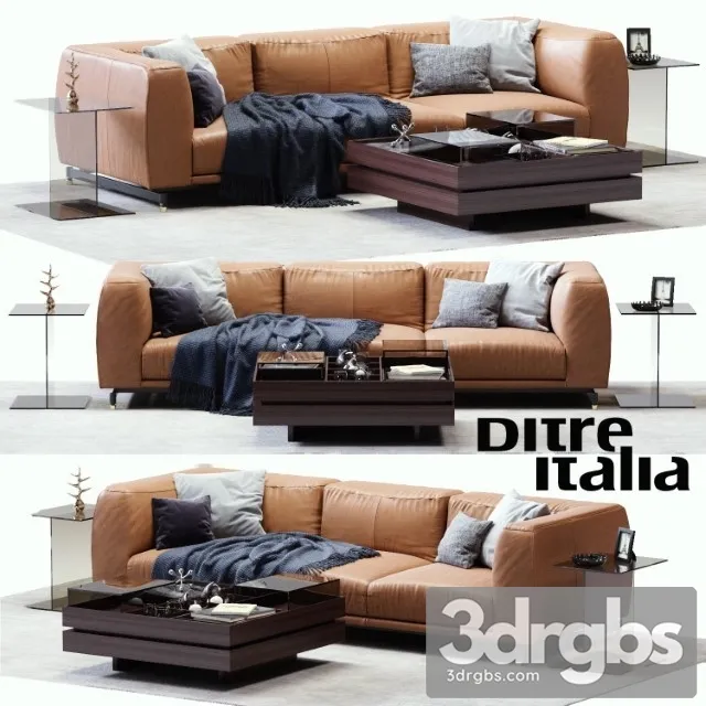 Ditre Italia Germain Leather Sofa 3dsmax Download