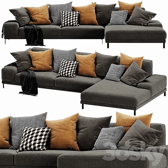 DItre Italia Shade Chaise Lounge 3ds Max