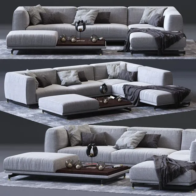 DITRE ITALIA St. Germain Leather Sofa 3dsMax Model