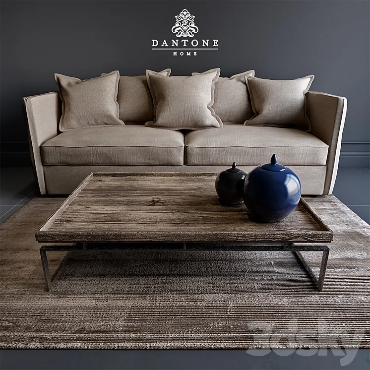 Divan Annecy coffee table TY380-YM and carpet MAQ-02-Taupe from Dantone home 3DS Max