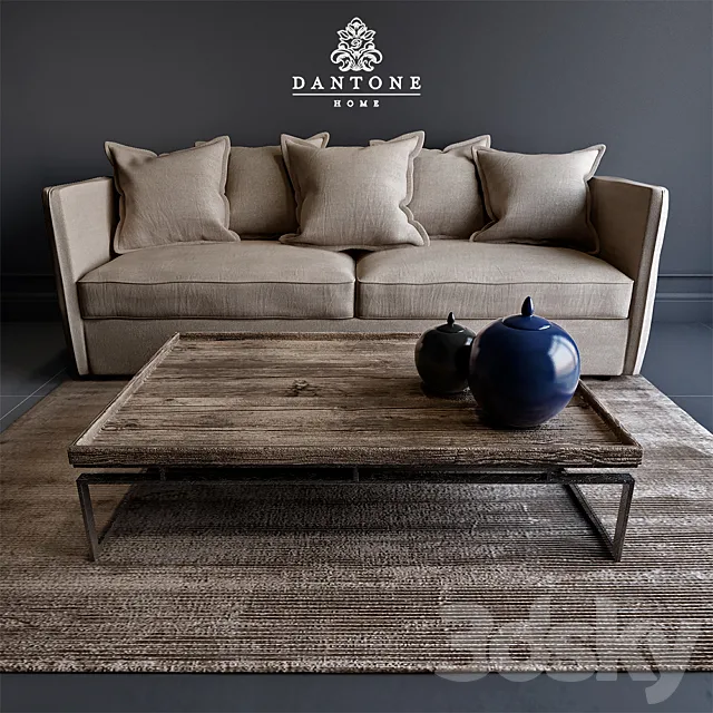 Divan Annecy. coffee table TY380-YM and carpet MAQ-02-Taupe from Dantone home 3DSMax File