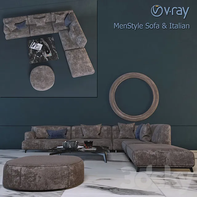 Divan Menstyle Italiya 3DS Max Model