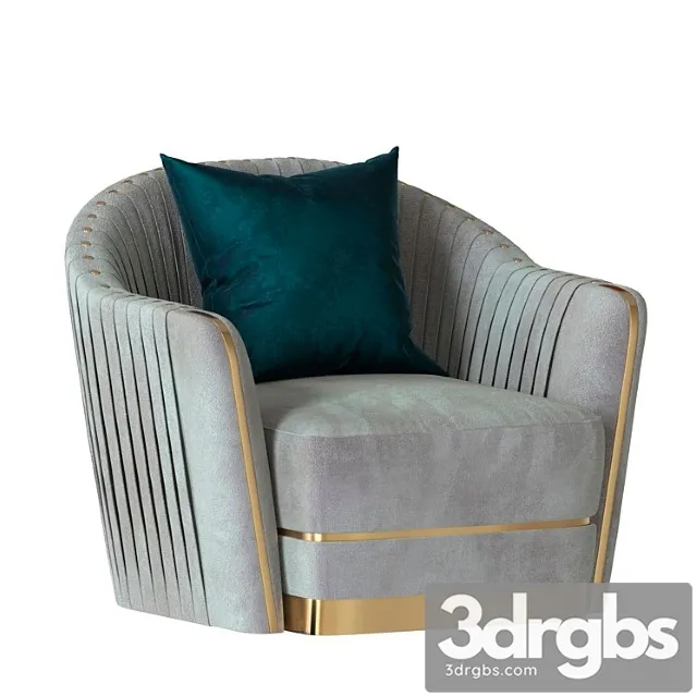 Divani Casa Ardine Gold Lounge Chair 1 3dsmax Download
