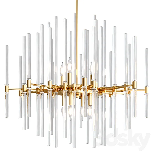 DIVINE Wide Chandelier 3ds Max