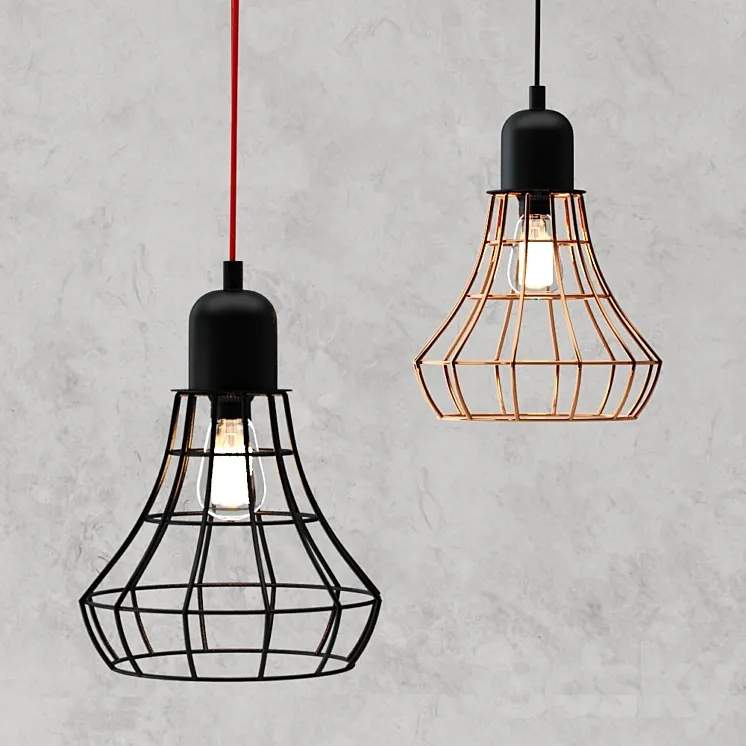 DIY cage Light Lamp 3DS Max