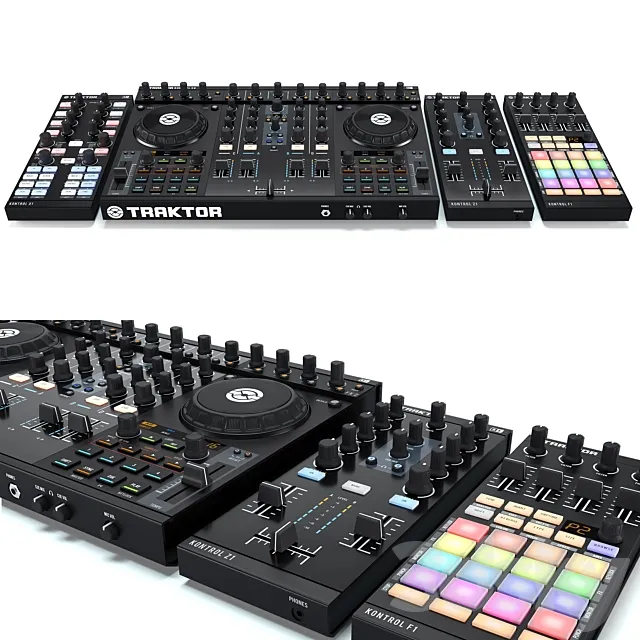 DJ System Native instruments Traktor Kontrol s4 x1 z1 f1 3ds Max