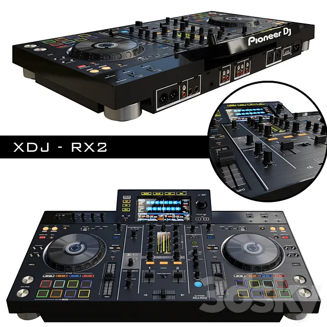 DJ-SYSTEM PIONEER XDJ-RX2 3DS Max Model