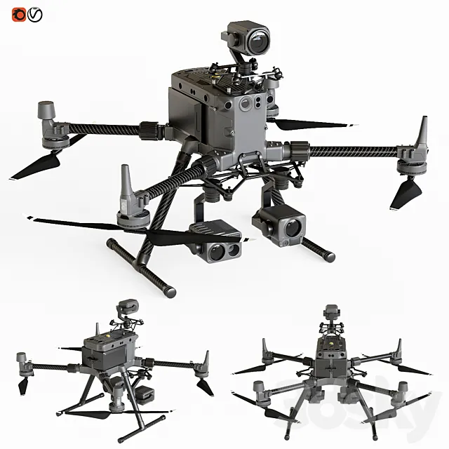 DJI Matrice 300 RTK Combo Drone 3ds Max