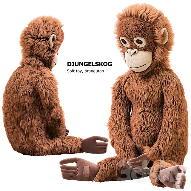 DJUNGELSKOG Soft toy orangutan Ikea _ soft toy DUNGELSKOGEN orangutan Ikea 3DS Max Model