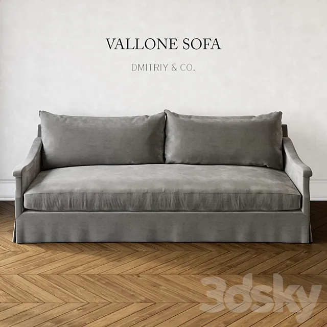 Dmitriy & Co Vallone Sofa 96 3ds Max
