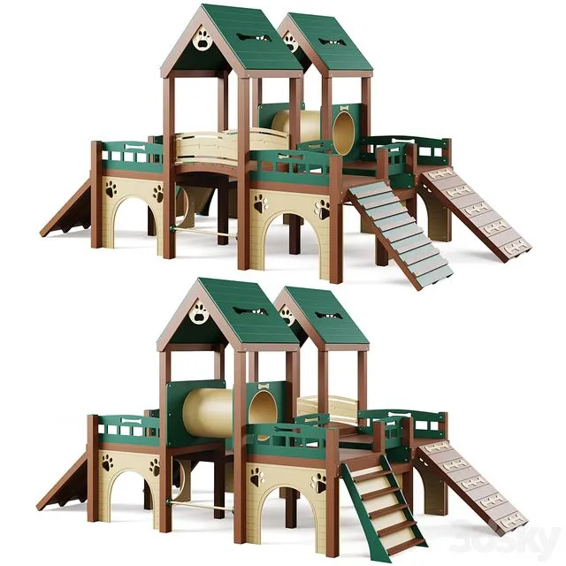 Dog training ground equipment 3 by TerraBound Solutions 3dsMax Model